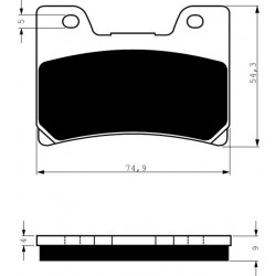 Vorne bremsbeläge Goldfren Yamaha VMX-12 Vmax 1993-2002 type S33