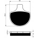 Front brake pads Goldfren Harley-Davidson FXDWG Dyna Wide Glide 1340 1993-1999 type S33