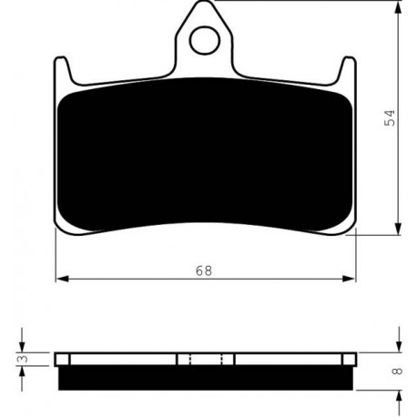 Front brake pads Goldfren Honda CB 1000 F 1993-2006 type S33