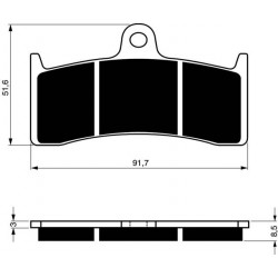 Front brake pads Goldfren Buell S1 1200 Lightning 1999-1999 type S33