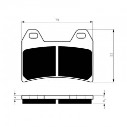 Front brake pads Goldfren Cagiva Raptor 1000 2000-2005 type S33
