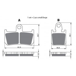 Front brake pads Goldfren Yamaha MT-01 2007-2013 type S33