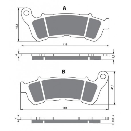Front brake pads Goldfren Honda CB 1100 2013-2013 type S33
