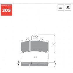 Front brake pads Goldfren KTM Duke 390 2013-2017 type S33