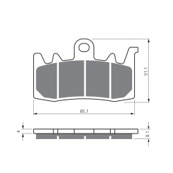 Front brake pads Goldfren Aprilia Caponord 1200 2013-2017 type S33