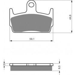 Bremsbeläge hinten Goldfren Honda X8R-X 50 1998-2003 typ AD