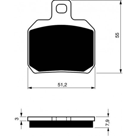 Zadní brzdové destičky Goldfren Piaggio X9 125 2003-2005 směs AD