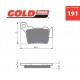 Rear brake pads Goldfren Husaberg FE 570 2009-2012 type AD