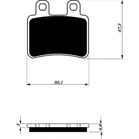 Zadní brzdové destičky Goldfren Yamaha DT 50 X 2004-2012 směs AD