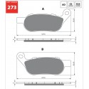 Rear brake pads Goldfren Harley-Davidson FXSTC Softail Custom 1584 2008-2009 type AD