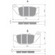 Rear brake pads Goldfren Honda CRF 250 L 2013-2016 type AD