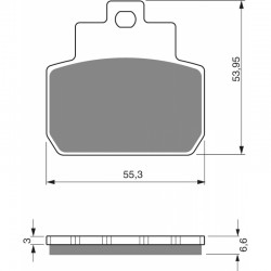 Bremsbeläge hinten Goldfren Piaggio Beverly 500 2006-2006 typ AD