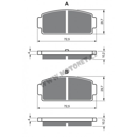Rear brake pads Goldfren CF Moto CF 500 2015-2015 type AD
