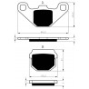 Rear brake pads Goldfren Polaris Phoenix 200 2005-2005 type K5