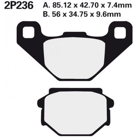 Front brake pads Nissin KTM LC4 350 1992 -  type ST