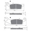 Rear brake pads Goldfren Yamaha YFM 700 Grizzly EPS 2007-2014 type K5