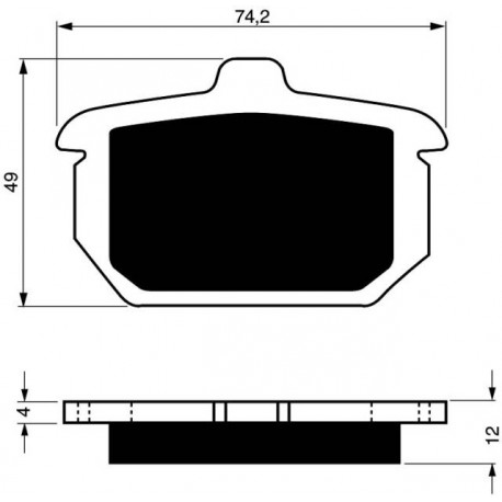 Zadní brzdové destičky Goldfren Harley-Davidson FLHTC Electra Glide Classic 1340 1985-1986 směs S3