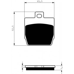 Rear brake pads Goldfren Yamaha NS 50 Aerox 2013-2017 type S3