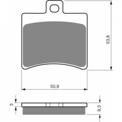 Bremsbeläge hinten Goldfren Aprilia Sportcity Cube 300 2009-2012 typ S3