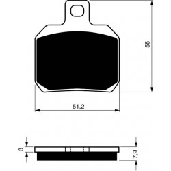 Bremsbeläge hinten Goldfren Benelli BN 600 2014-2016 typ S3
