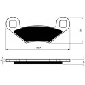 Zadní brzdové destičky Goldfren Polaris RZR 800 2008-2013 směs S3