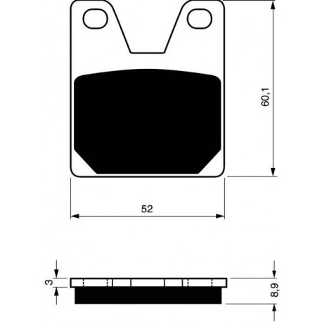 Rear brake pads Goldfren Yamaha YZF-R7 OW-02 1999-2002 type S3