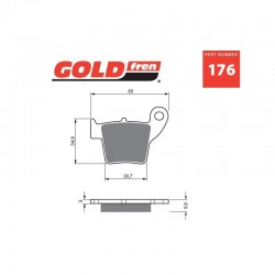 Zadní brzdové destičky Goldfren Honda CRF 450 R 2002-2017 směs S3
