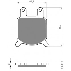 Rear brake pads Goldfren Cagiva Ala Azzurra 650 1985-2008 type S3