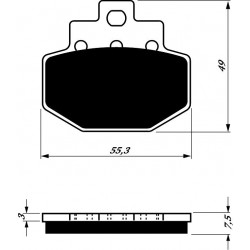 Zadní brzdové destičky Goldfren Piaggio Super Hexagon 180 2001-2008 směs S3