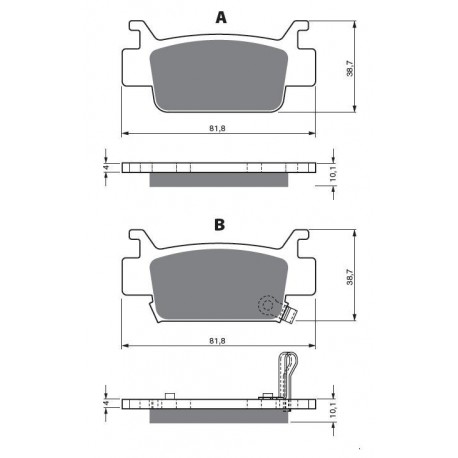 Bremsbeläge hinten Goldfren Honda TRX 700 XX 2008-2011 typ S3