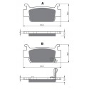 Bremsbeläge hinten Goldfren Honda TRX 700 XX 2008-2011 typ S3