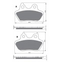 Rear brake pads Goldfren Harley-Davidson FLHT Electra Glide Standard 1584 2007-2007 type S3