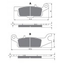 Rear brake pads Goldfren Yamaha YFM 700 Grizzly EPS 2007-2014 type S3