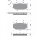 Rear brake pads Goldfren Yamaha Rhino 660 2005-2008 type S33