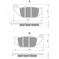 Rear brake pads Goldfren Honda CRF 250 L 2013-2017 type S33