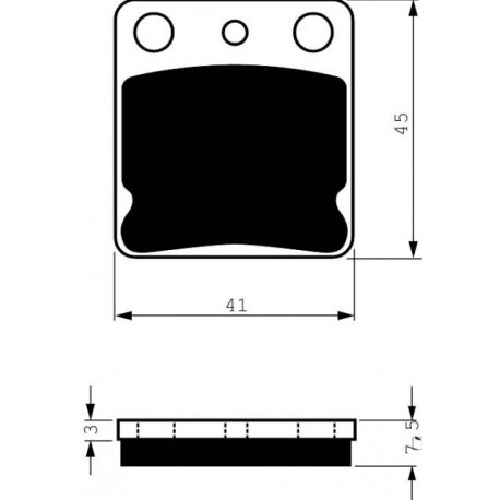 Zadní brzdové destičky Goldfren Daelim NS 125 2000-2007 směs S33