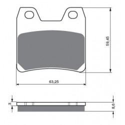 Rear brake pads Goldfren Yamaha XJR 1300 2002-2012 type S33