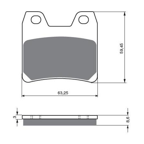 Rear brake pads Goldfren Yamaha XJR 1300 2002-2012 type S33