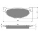 Rear brake pads Goldfren Yamaha XP 500 T-MAX (ABS) 2004-2012 type S33