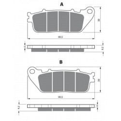 Bremsbeläge hinten Goldfren Honda VFR 800 X Crossrunner 2011-2014 typ S33