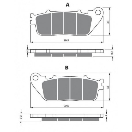 Bremsbeläge hinten Goldfren Honda VFR 800 X Crossrunner 2011-2014 typ S33