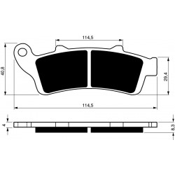 Zadní brzdové destičky Goldfren Honda ST 1100 Pan European 1996-2002 směs S33