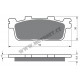 Rear brake pads Goldfren Kymco Downtown 125 2015-2016 type S33