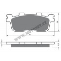 Rear brake pads Goldfren Kymco Downtown 125 2015-2016 type S33