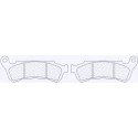 Přední brzdové destičky CL-Brakes HONDA SW-T400 2009-2011 směs MSC