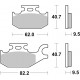 Front brake pads SBS Bombardier  650 Quest Max Left/Rear 2003 - 2006 směs SI