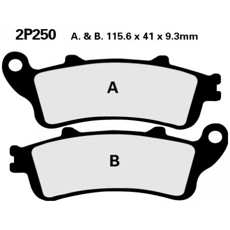 Vorne bremsbeläge Nissin Honda FES 150 Pantheon 1999 - 2002 typ ST