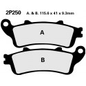 Vorne bremsbeläge Nissin Honda FES 150 Pantheon 2003 - 2006 typ ST