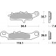 Přední brzdové destičky SBS Kawasaki KFX 450 Left/Rear 2007 - 2015 směs SI