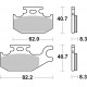 Přední brzdové destičky SBS Suzuki KLT-F 400 King Quad Left 2008 - 2014 směs SI